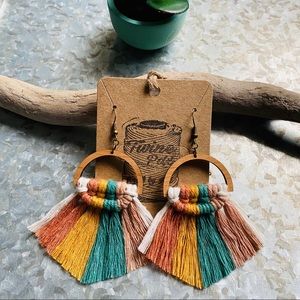 Handmade macrame earrings